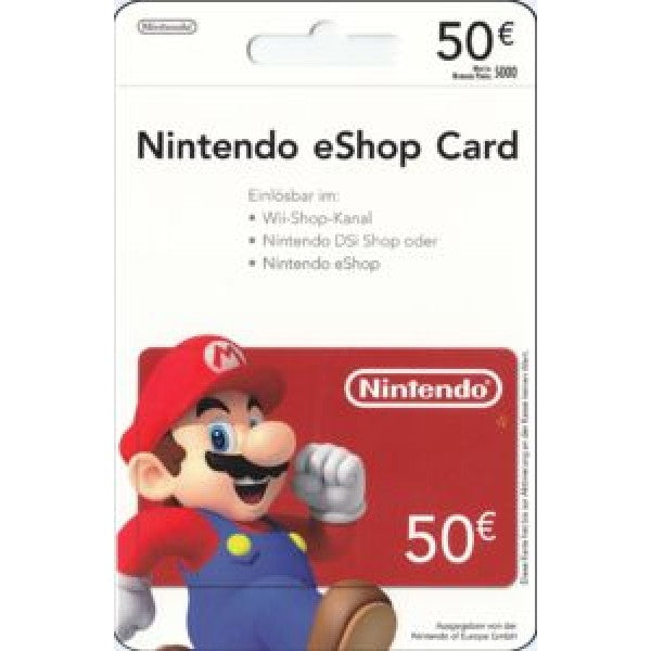 Nintendo Eshop 50 Euros