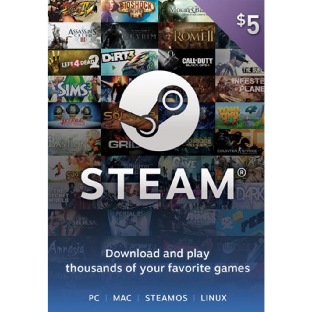 Steam Wallet Card 5 USD