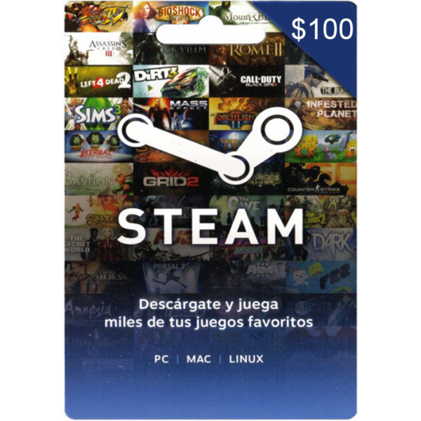 Steam Wallet Card 100 USD