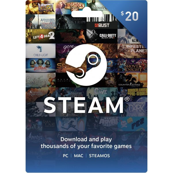 Steam Wallet Card 20 USD