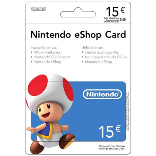 Nintendo Eshop 15 Euros