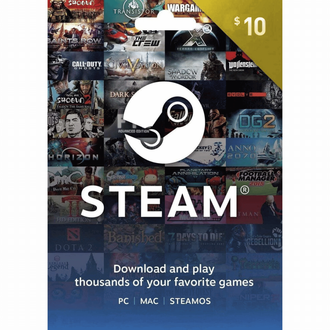 Steam Wallet Card 10 USD