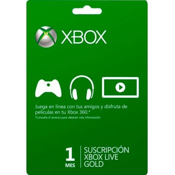 Xbox Live Suscripción Gold 1 Mes