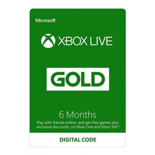 Xbox Live Suscripción Gold 6 Meses