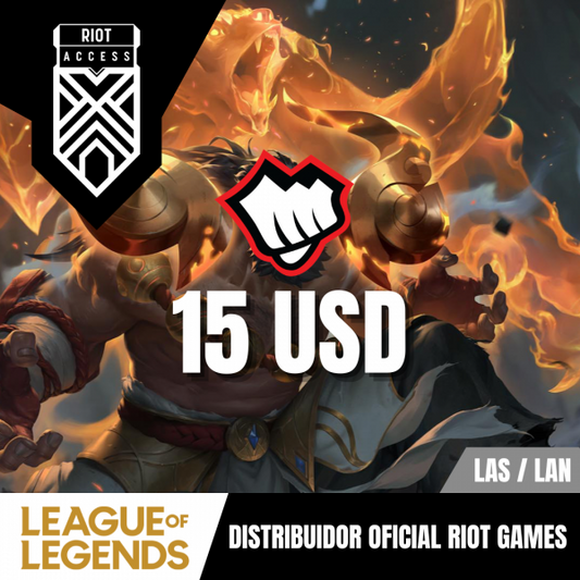 15 USD Riot Cash League Of Legends Lol - OFICIAL