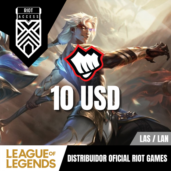10 USD Riot Cash League Of Legends Lol - OFICIAL