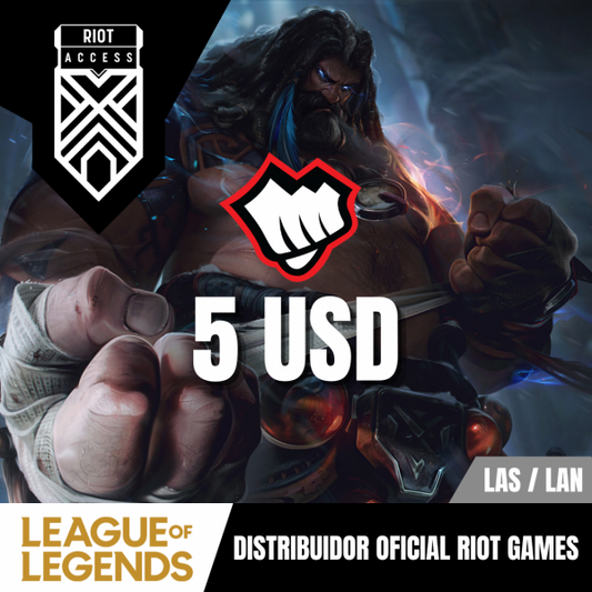 5 USD Riot Cash League Of Legends Lol - OFICIAL