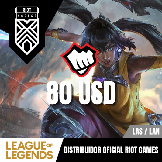 80 USD Riot Cash League Of Legends Lol - OFICIAL